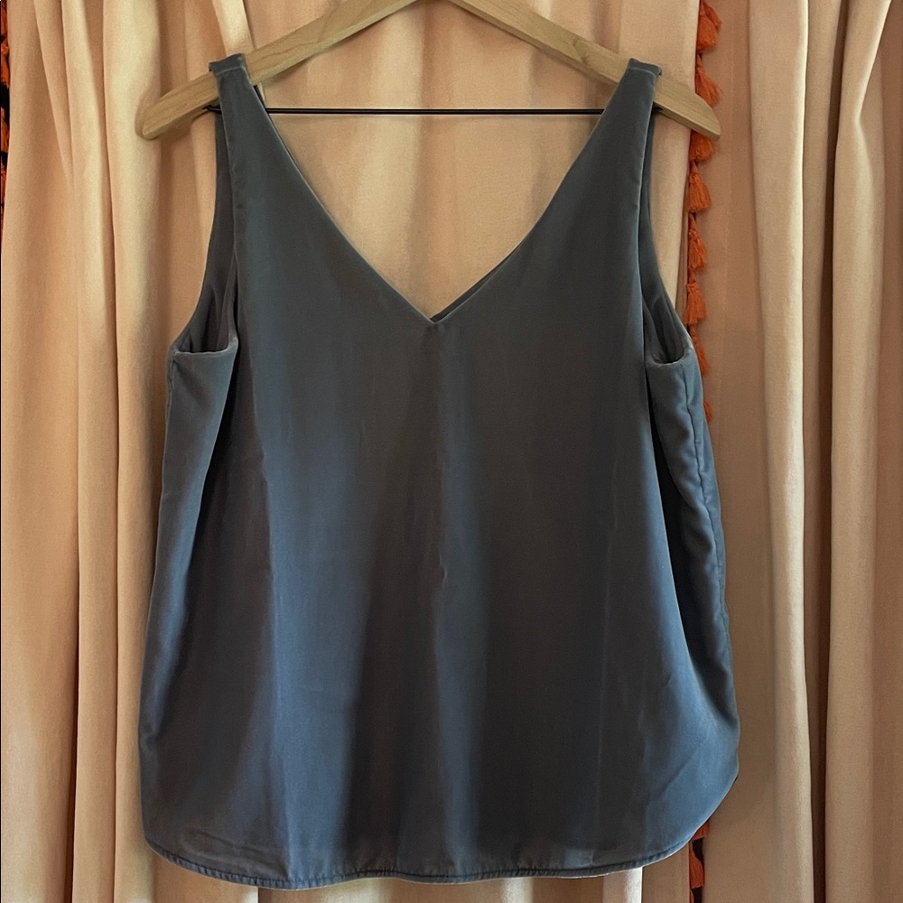 LOFT Gray-blue V-Neck Camisole